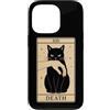 Death Tarot Card Black Cat Witchy Hallow Custodia per iPhone 13 Pro Tarocchi Gatto Nero Morte Stregoneria Halloween Gatto Tarocchi