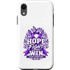 Hope Through Alzheimers Awareness Custodia per iPhone XR Hope Fight Win Memory Support Alzheimer Consapevolezza Viola