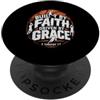 Faith Hoops Basket Cristiano Abbigliamen Costruito Dalla Fede Guidato Dalla Grazia 2 Timoteo 1 7 PopSockets PopGrip Adesivo