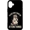 Introverso Ansia Sociale Antisociale Tim Custodia per iPhone 16 Plus Please Don't Make Me Attend Things Pantofolaio