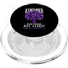 Alzheimer's Awareness Purple Ribbon Appa Ricorda per coloro che non possono porre fine all'Alzheimer PopSockets PopGrip per MagSafe