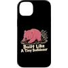 Wombat Burrowing Wildlife Animal Lover Custodia per iPhone 14 Plus Costruito come un piccolo bulldozer Wombat Forza