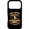 Half Marathon Designs for Marathoner Custodia per iPhone 17 Pro Half Crazy 13.1 100% Determinato Amore Running Mezza Maratona