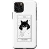 Death Tarot Card Black Cat Witchy Hallow Custodia per iPhone 11 Pro Tarocchi Gatto Nero Morte Stregoneria Lettura dei Tarocchi gotici