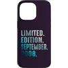 Birthday Gift Limited Edition September Custodia per iPhone 14 Pro Max Edizione Limitata Settembre 2008 Retro Vintage 2008