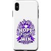 Hope Through Alzheimers Awareness Custodia per iPhone XS Max Hope Fight Win Memory Support Alzheimer Consapevolezza Viola