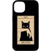 Death Tarot Card Black Cat Witchy Hallow Custodia per iPhone 13 Tarocchi Gatto Nero Morte Stregoneria Halloween Gatto Tarocchi