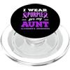 Alzheimer's Awareness Purple Ribbon Appa Indosso il viola per la consapevolezza dell'Alzheimer di mia zia PopSockets PopGrip per MagSafe