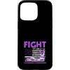 Alzheimer's Awareness Purple Ribbon Appa Custodia per iPhone 15 Pro Max Combattere la consapevolezza dell'Alzheimer bandiera USA nastro viola