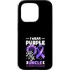 Alzheimer's Awareness Purple Ribbon Appa Custodia per iPhone 15 Pro Indosso il viola per il supporto di mio zio Alzheimer