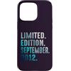 Birthday Gift Limited Edition September Custodia per iPhone 15 Pro Max Edizione Limitata Settembre 2012 Retro Vintage 2012