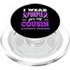 Alzheimer's Awareness Purple Ribbon Appa Indosso il viola per la consapevolezza dell'Alzheimer di mio cugino PopSockets PopGrip per MagSafe