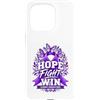 Hope Through Alzheimers Awareness Custodia per iPhone 15 Pro Hope Fight Win Memory Support Alzheimer Consapevolezza Viola
