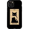 Death Tarot Card Black Cat Witchy Hallow Custodia per iPhone 11 Pro Tarocchi Gatto Nero Morte Stregoneria Halloween Gatto Tarocchi