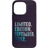 Birthday Gift Limited Edition September Custodia per iPhone 13 Pro Edizione Limitata Settembre 2012 Retro Vintage 2012