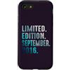 Birthday Gift Limited Edition September Custodia per iPhone SE (2020) / 7/8 Edizione Limitata Settembre 2016 Retro Vintage 2016