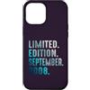 Birthday Gift Limited Edition September Custodia per iPhone 12 Pro Max Edizione Limitata Settembre 2008 Retro Vintage 2008