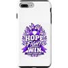 Hope Through Alzheimers Awareness Custodia per iPhone 7 Plus/8 Plus Hope Fight Win Memory Support Alzheimer Consapevolezza Viola