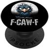 Black Crazy Crow Gothic Moon Halloween A F-Caw-F Corvo Nero Uccello Nero Divertente Corvo F-Caw-F PopSockets PopGrip Adesivo