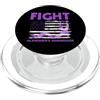 Alzheimer's Awareness Purple Ribbon Appa Combattere la consapevolezza dell'Alzheimer bandiera USA nastro viola PopSockets PopGrip per MagSafe