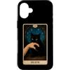 Death Tarot Card Black Cat Witchy Hallow Custodia per iPhone 16 Plus Tarocchi Gatto Nero Morte Gatto Strega Gothic Tarocchi Arte