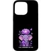 Alzheimer's Awareness Purple Ribbon Appa Custodia per iPhone 15 Pro Max Simpatico elefante viola nastro Alzheimer's Awareness