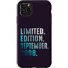 Birthday Gift Limited Edition September Custodia per iPhone 11 Pro Max Edizione Limitata Settembre 2008 Retro Vintage 2008