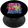 Happy Pencil Club Carino ritorno a scuola Apple zaino libri matite forniture PopSockets PopGrip Adesivo