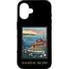 Mackinac Island Travel Art Studio Custodia per iPhone 16 Mackinac Island Michigan Grandi Laghi Vintage Retro Art
