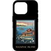 Mackinac Island Travel Art Studio Custodia per iPhone 16 Pro Mackinac Island Michigan Grandi Laghi Vintage Retro Art