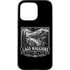 Desert Merch lake Maggiore Italy Shop Custodia per iPhone 15 Pro Max Stampa xilografia Lago Maggiore Italia