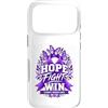 Hope Through Alzheimers Awareness Custodia per iPhone 17 Pro Hope Fight Win Memory Support Alzheimer Consapevolezza Viola