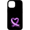 Alzheimer's Awareness Purple Ribbon Appa Custodia per iPhone 15 Keep Memories Alive Nastro Cuore Alzheimer