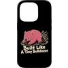 Wombat Burrowing Wildlife Animal Lover Custodia per iPhone 14 Pro Costruito come un piccolo bulldozer Wombat Forza
