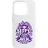 Hope Through Alzheimers Awareness Custodia per iPhone 14 Pro Hope Fight Win Memory Support Alzheimer Consapevolezza Viola