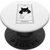 Death Tarot Card Black Cat Witchy Hallow Tarocchi Gatto Nero Morte Stregoneria Lettura dei Tarocchi gotici PopSockets PopGrip Adesivo