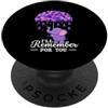 Alzheimer's Awareness Purple Ribbon Appa Ricorda per te La consapevolezza dell'Alzheimer degli elefanti PopSockets PopGrip Adesivo