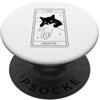 Death Tarot Card Black Cat Witchy Hallow Tarocchi Gatto Nero Morte Stregoneria Lettura dei Tarocchi gotici PopSockets PopGrip Adesivo
