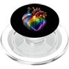 LGBTQ+ Spectrum Dark Aesthetic Apparel Progress Pride, cuore anatomico incluso, arte oscura LGBTQ PopSockets PopGrip per MagSafe