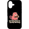 Beaver Hardworking Office Humor Custodia per iPhone 17 Lavorare sodo o lavorare a malapena Beaver Humor
