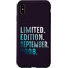 Birthday Gift Limited Edition September Custodia per iPhone XS Max Edizione Limitata Settembre 2008 Retro Vintage 2008