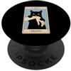 Death Tarot Card Black Cat Witchy Hallow Tarocchi Gatto Nero Morte Strega Gatto PopSockets PopGrip Adesivo
