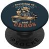 Nurse Daily Rounds Divertente Infermiera Caffè Procione Caos Umorismo Medico PopSockets PopGrip Adesivo