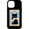Death Tarot Card Black Cat Witchy Hallow Custodia per iPhone 12 Pro Max Tarocchi Gatto Nero Morte Strega Gatto