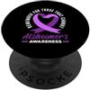 Alzheimer's Awareness Purple Ribbon Appa Keep Memories Alive Ribbon Alzheimer Consapevolezza PopSockets PopGrip Adesivo