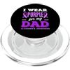 Alzheimer's Awareness Purple Ribbon Appa Indosso il viola per la consapevolezza dell'Alzheimer di mio padre PopSockets PopGrip per MagSafe