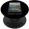 Mackinac Island Travel Art Studio Mackinac Island Michigan Grandi Laghi Vintage Retro Art PopSockets PopGrip Adesivo