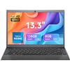 BMAX PC Portatile 13.3 Pollici Laptop Celeron N3350 8GB RAM 128GB SSD Computer Portatile 2.4G+5G WiFi Supporta l'espansione SSD 1TB 1920x1080 IPS FHD USBx2 Mini HDMI BT4.2