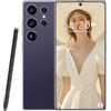 ULUCAN Telefono S25 Ultra Max 5G - 16GB di RAM, 1TB di spazio di archiviazione | Display AMOLED da 7,3 1440x3040 | Fotocamera Pro da 108MP e 72MP | Batteria da 8000mAh | Snapdragon 8Gen3,Purple-1TB