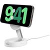 Belkin BoostCharge Pro Supporto di Ricarica Magnetica convertibile 15W, Caricatore Wireless Qi2, Caricabatteria rapido Qi2 Compatibile con MagSafe per iPhone 17, Air, Pixelsnap, AirPods Pro - Bianco